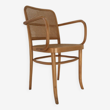 Bentwood and cane armchair