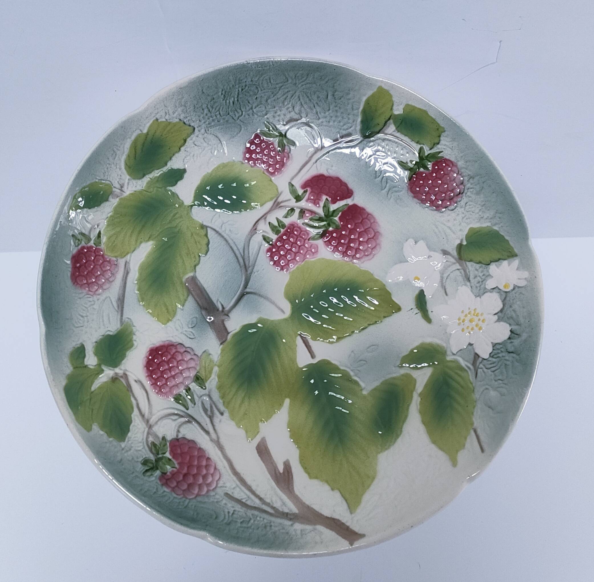 coupe barbotine décor main framboise