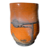 Raku vase / signed ceramic / handmade pottery