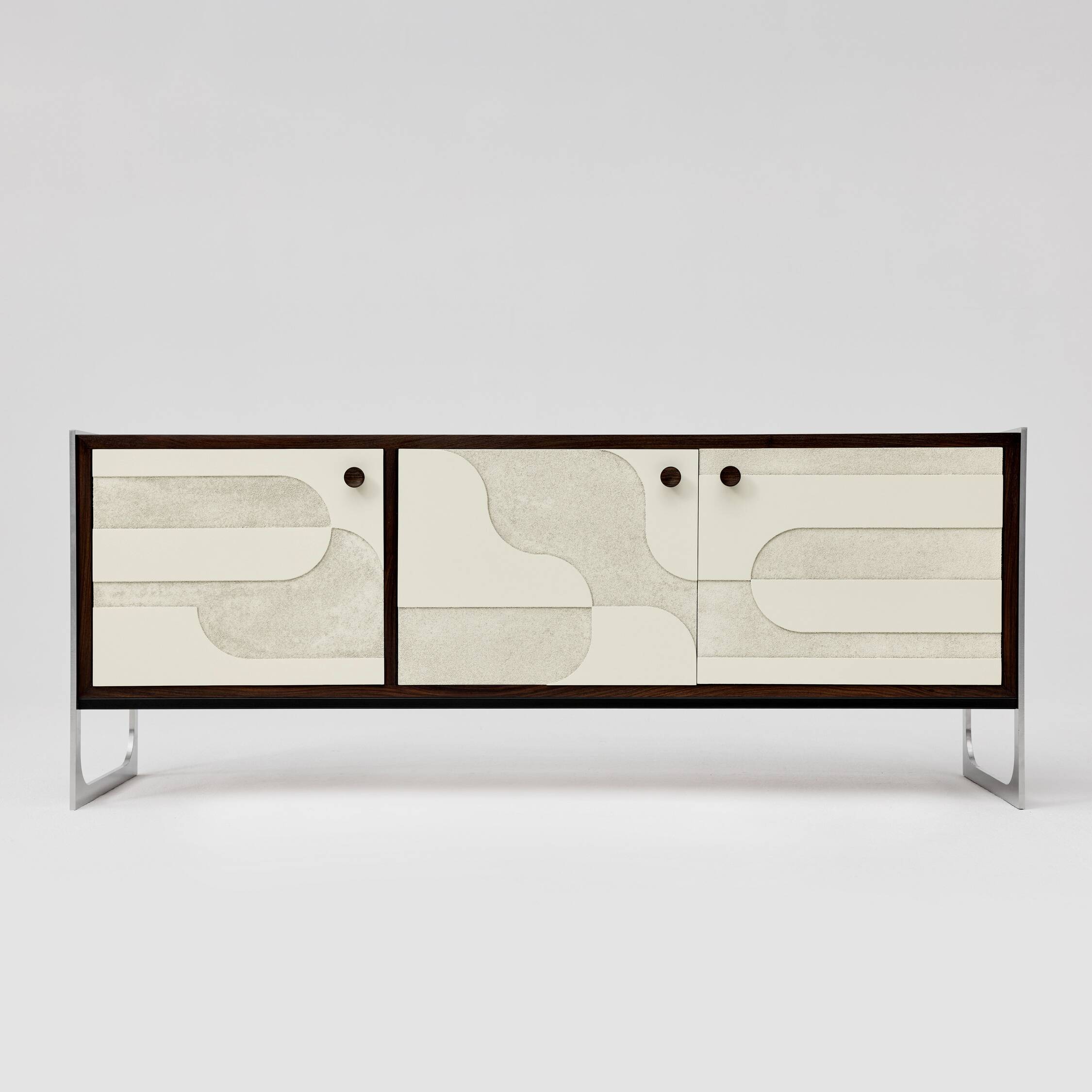 Sideboard with Hand-Made Relief, 1960s.