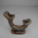 Antique double ceramic candlestick vintage candlestick