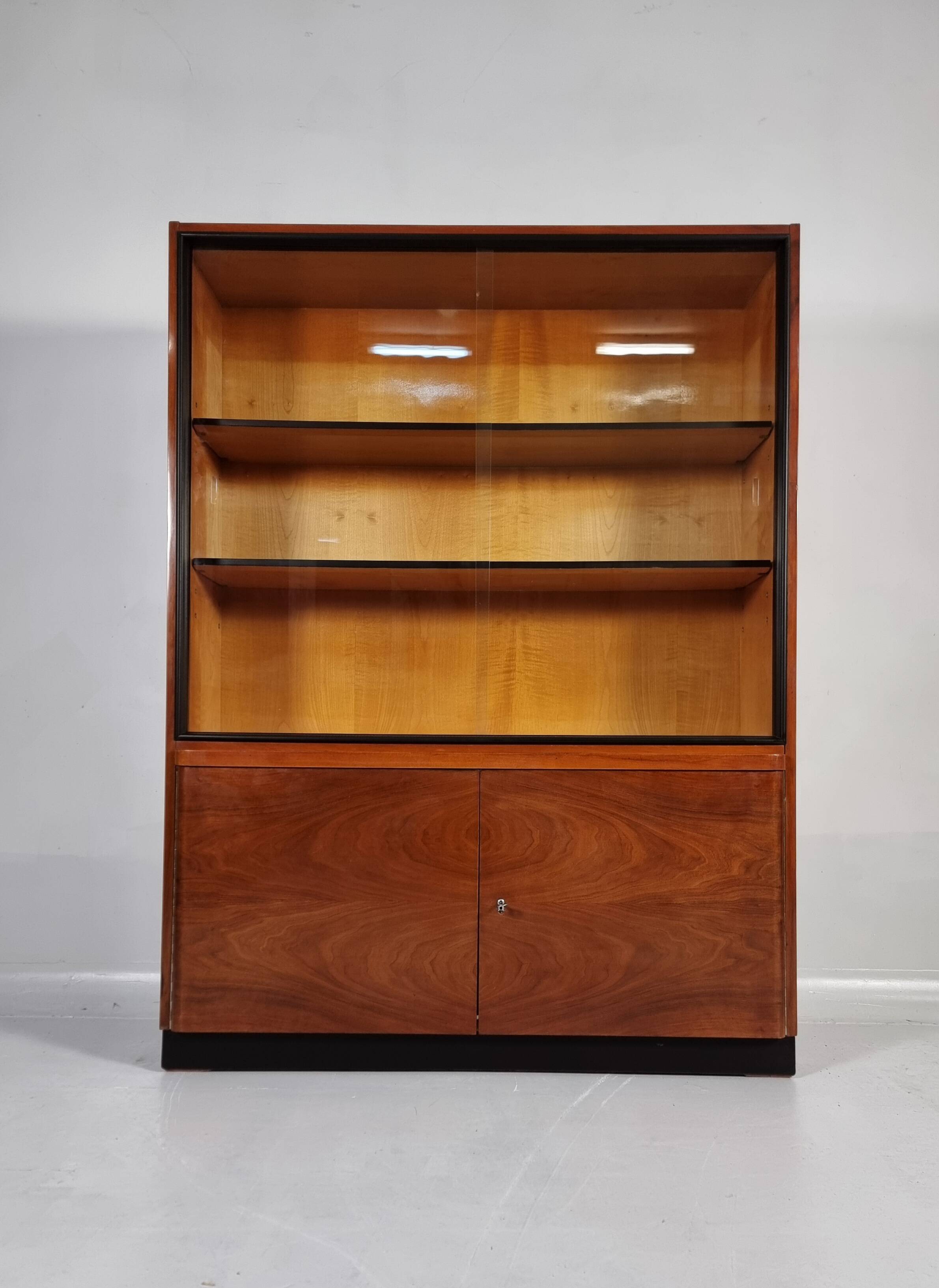 Vintage showcase in birch, 1970s