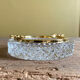 Crystal ashtray and golden mount