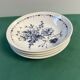 Set of 4 hollow plates Gien France vintage blue floral decorations signed