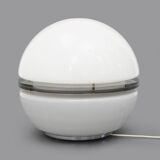 White glass table lamp by Enrico Tronconi for Tronconi, 1970s.