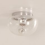 Transparent bubble glass ceiling lamp by peill & putzler, 1970s