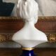 Bust with blue enamelled base