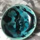 Pretty blue enamel bowl, signed "Courtade 81"