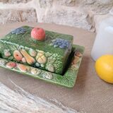Antique butter dish in slip