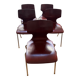 5 Flötotto Pagwood chairs, German design 1970