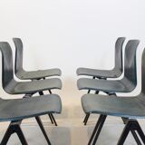 Stackable two-tone industrial dining chair Pagholz Galvanitas S22