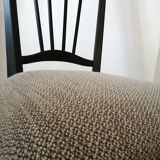 Lot 2 chaises bois tissu