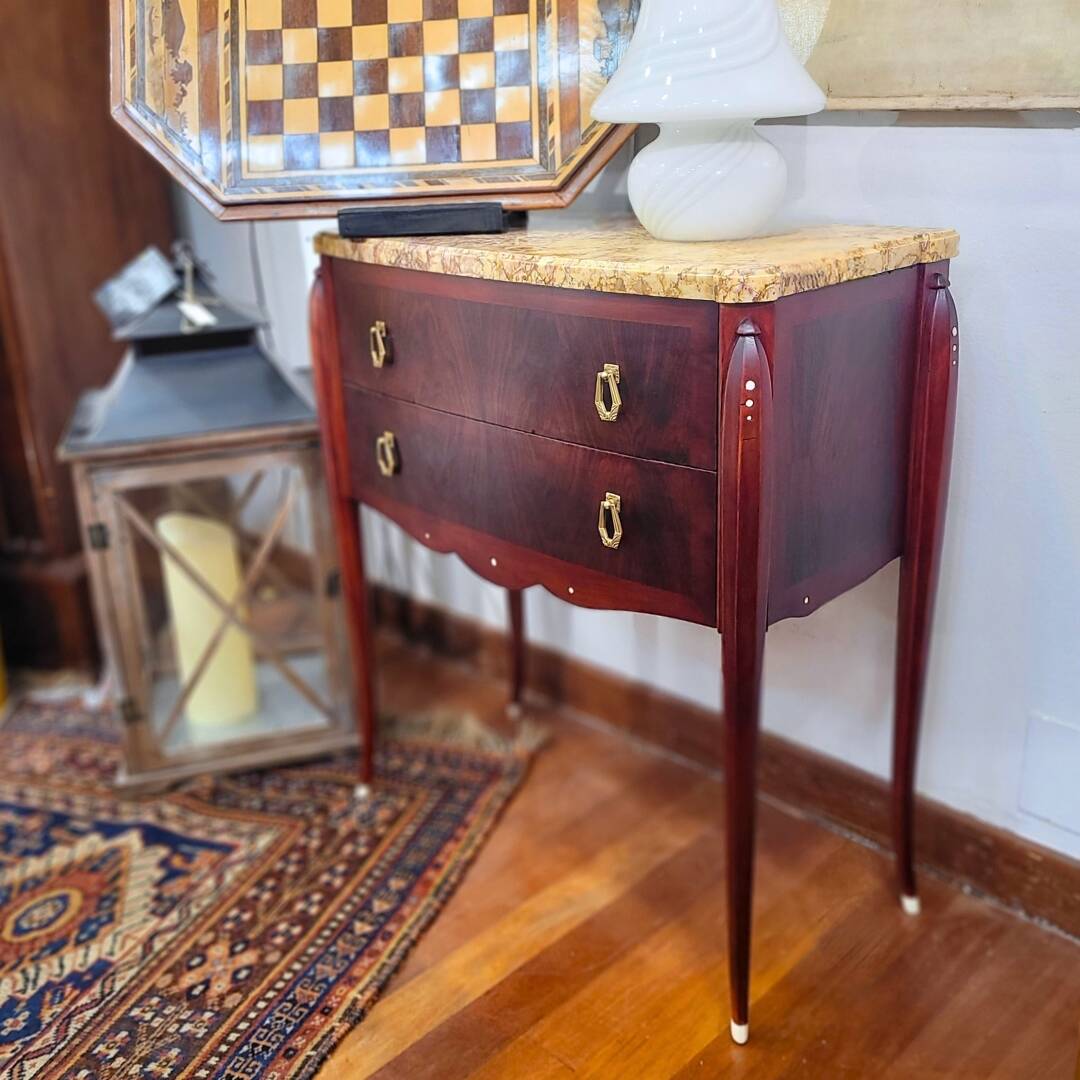 Art Deco dresser, siguiendo JE Ruhlmann, wood and colors, 40's - France