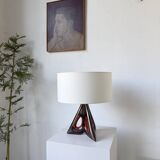 1950s ceramic table lamp, free form