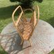 Vintage bamboo and rattan magazine holder 1960