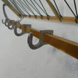 Vintage aluminum wall coat rack