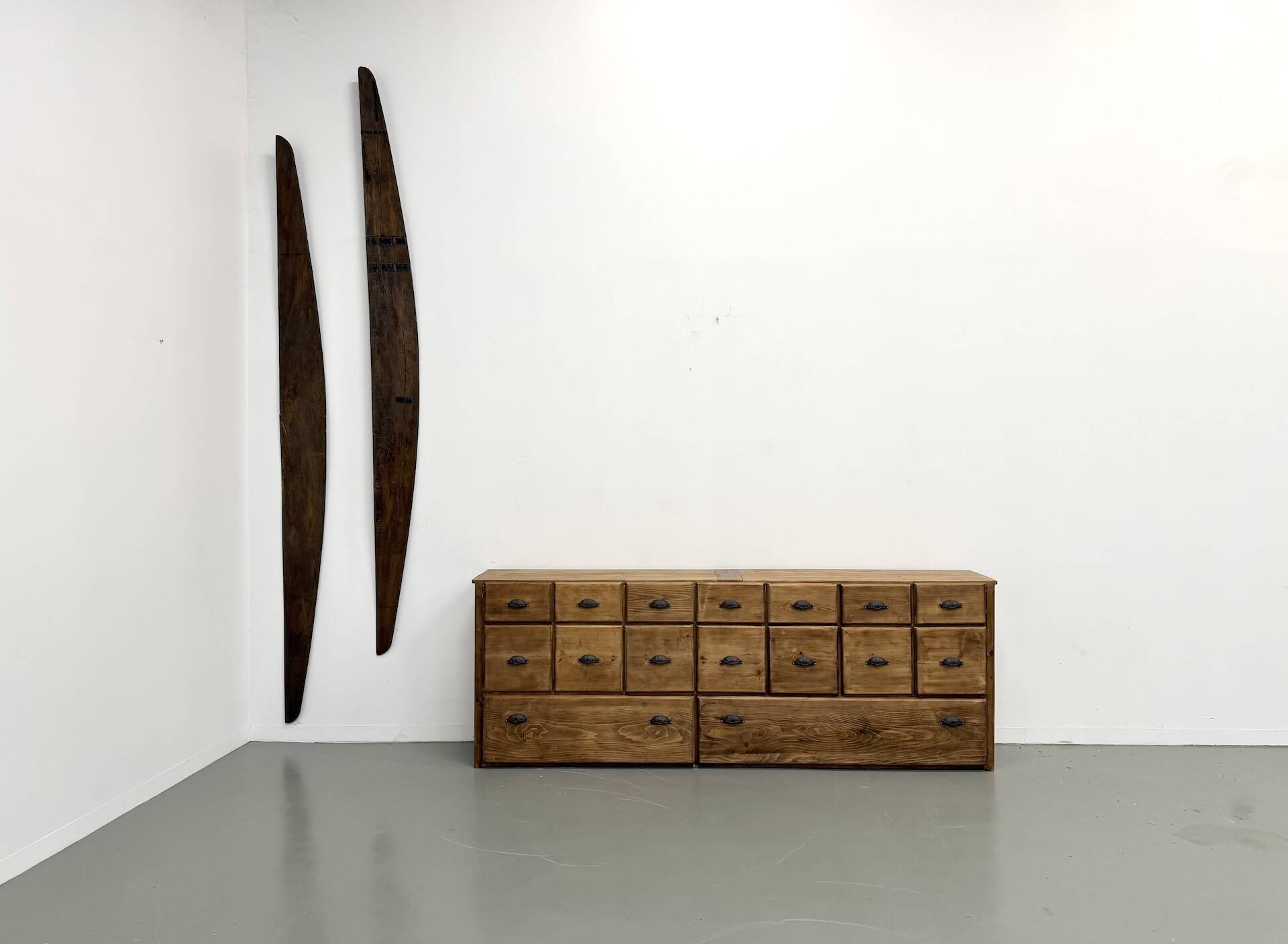 Large Pine Workshop Furniture with Drawers