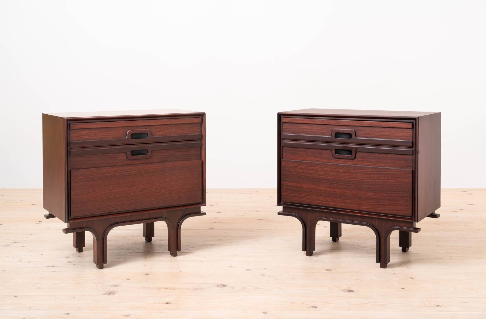Pair of Italian Bedside Cabinets attributed to Bernini, Italy, circa 1965