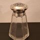 Art Deco silver and crystal shaker
