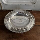 Art Deco silver plated footed bowl by Romepla 1930 floral decoration