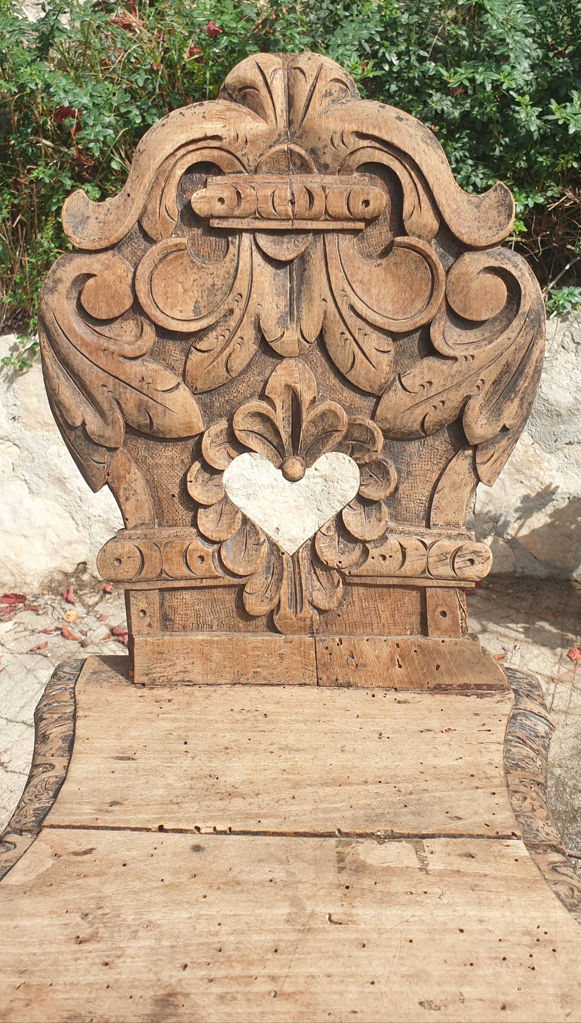 Carved oak chair