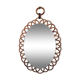Mirror rattan oval vintage 27x35cm