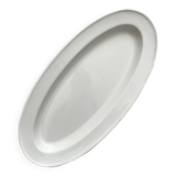 Oval fish dish in white ironstone Creil and Montereau late 19th century
