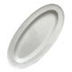 Oval fish dish in white ironstone Creil and Montereau late 19th century