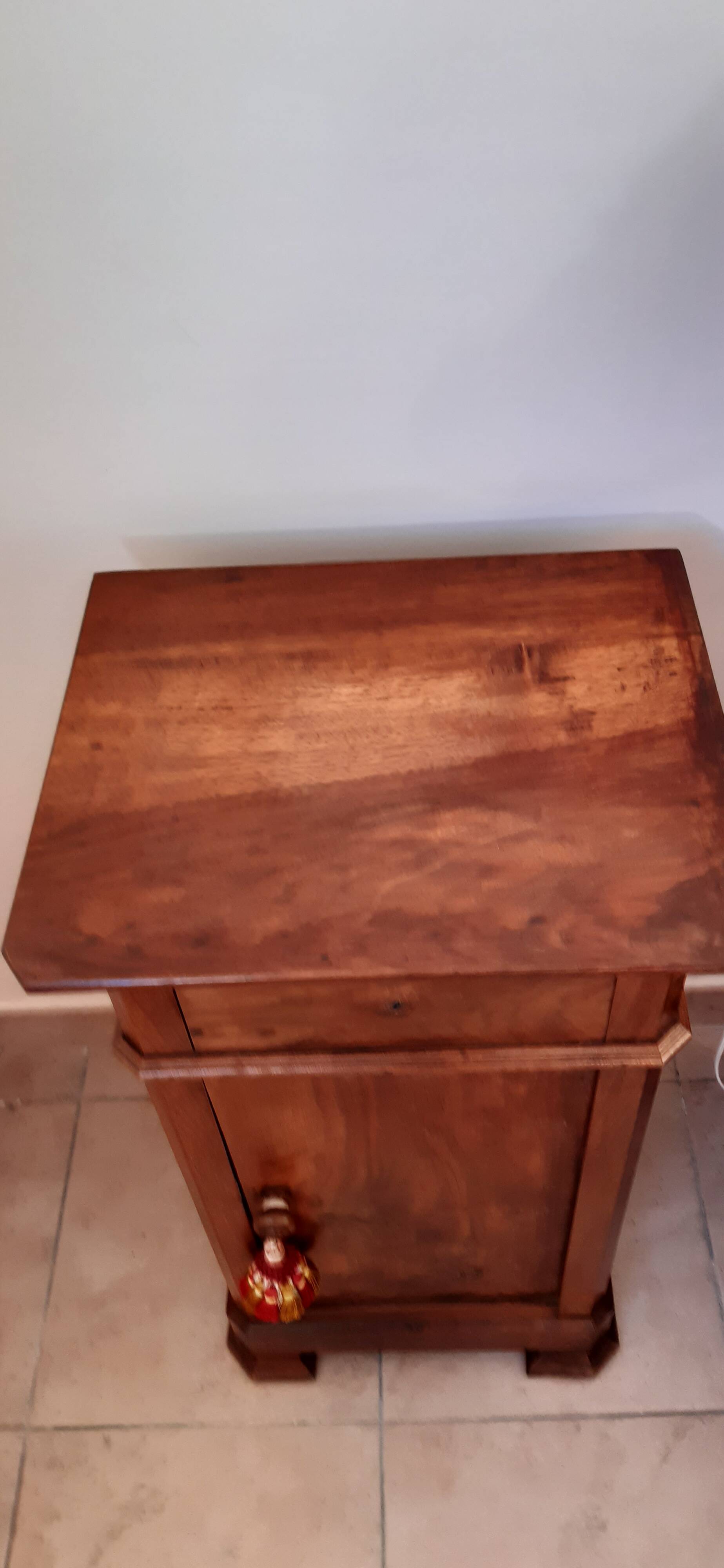 Vintage bedside table in Louis Philippe style