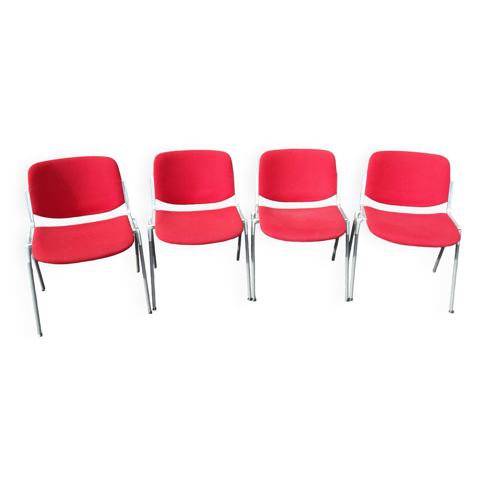 Set of 4 DSC 106 chairs by Giancarlo Piretti for Castelli