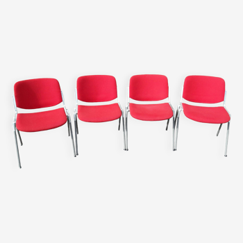 Set of 4 DSC 106 chairs by Giancarlo Piretti for Castelli