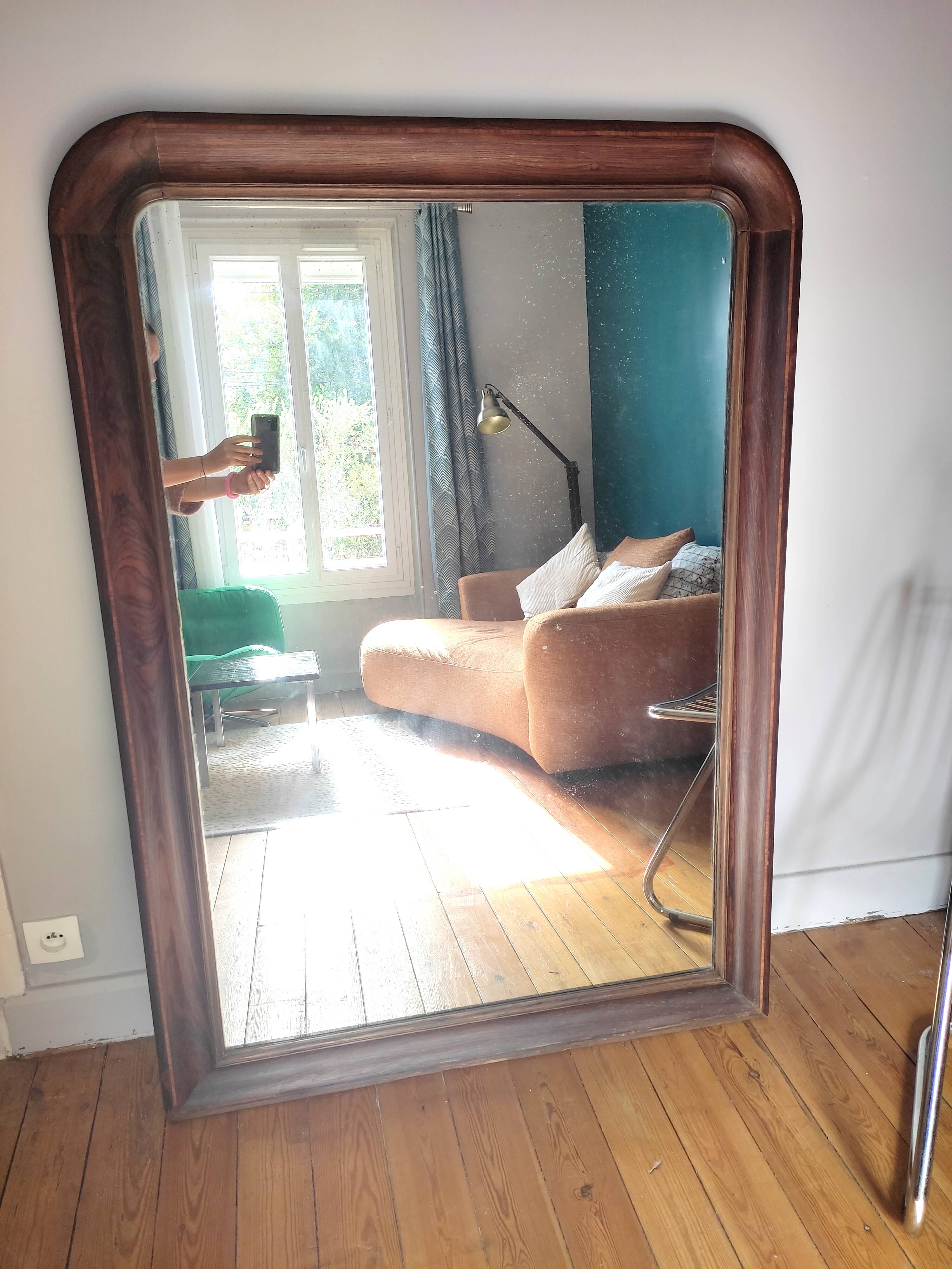 Solid wood mirror