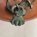 Art Deco pendant light in marbled glass