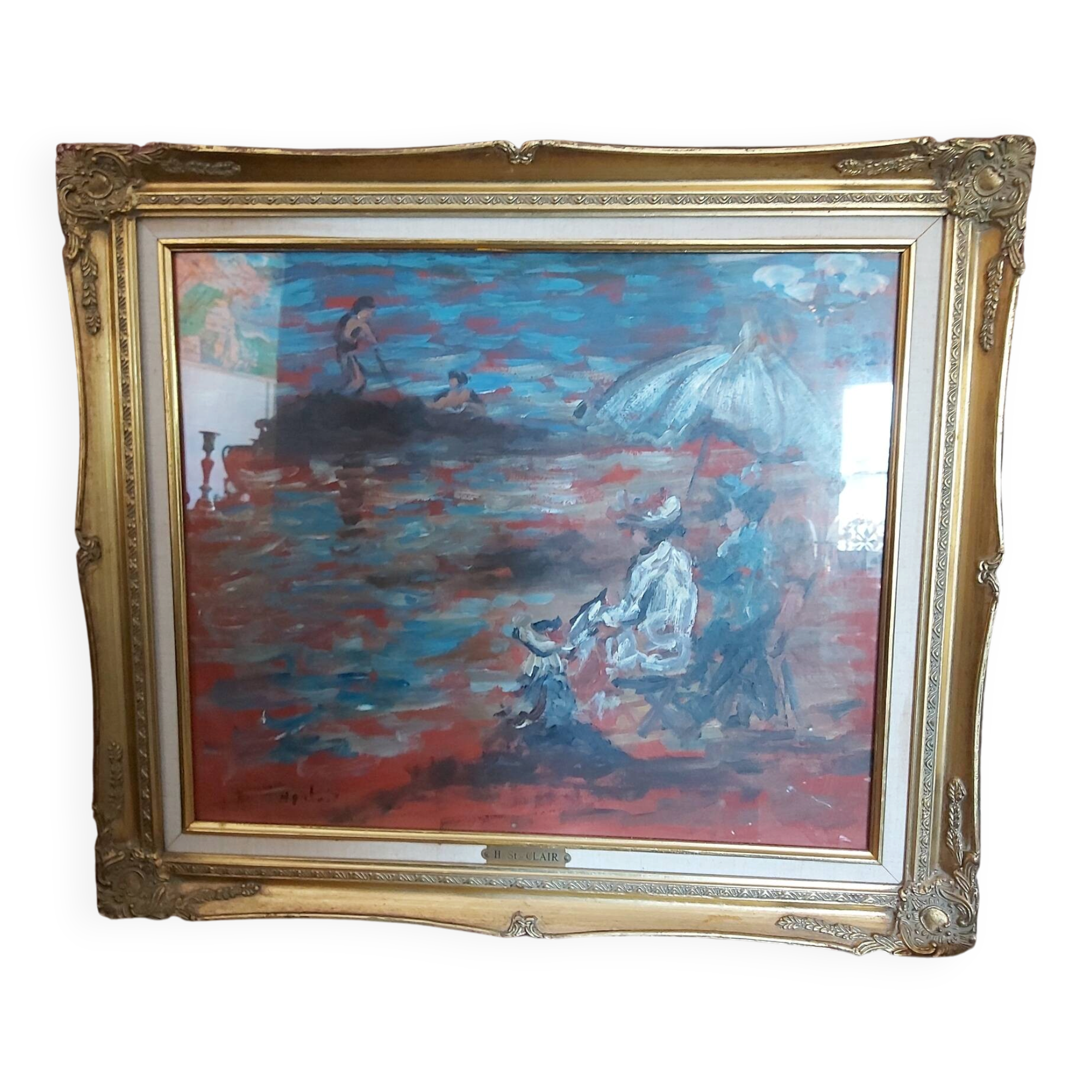 Tableau bord de mer, saint-clair