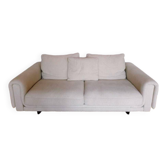 Roche bobois underline sofa - 3 seats - beige fabric