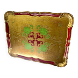 Large Florentine wooden tray
