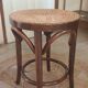 Tabouret bois et cannage