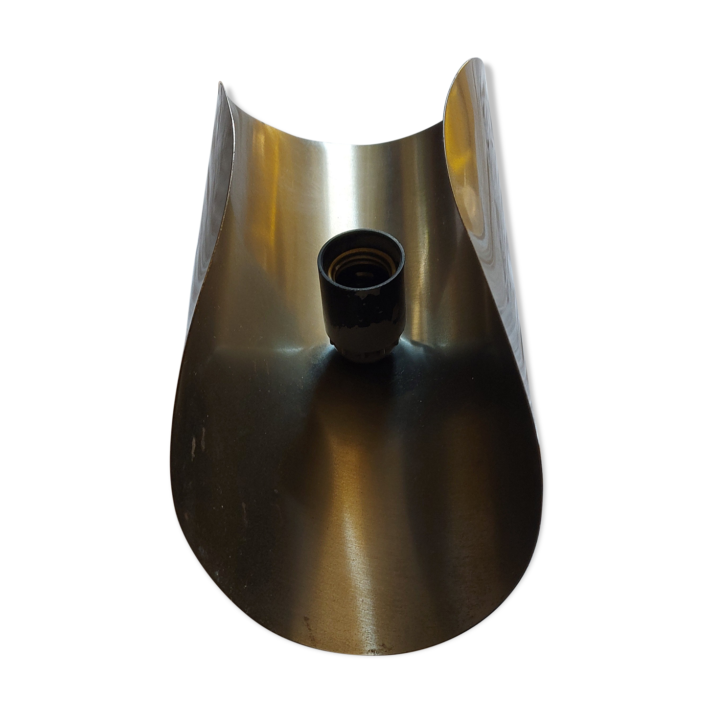 Vintage wall lamp in brushed stainless steel 70