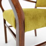 1940s Pair of Restored Beech Art Deco Armchairs ,Czechoslovakia