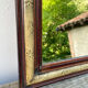 Mirror louis philippe old nineteenth in brown and beige wood