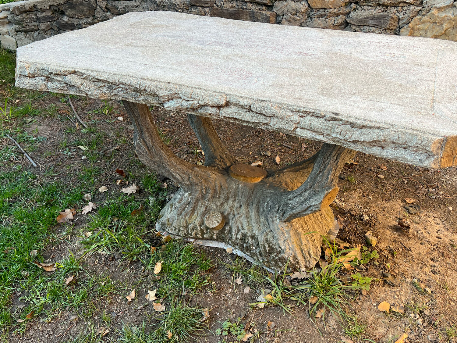 Concrete garden table