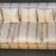 Sofa and armchair in colonial style with saber legs in resin, Italy, 1970s.