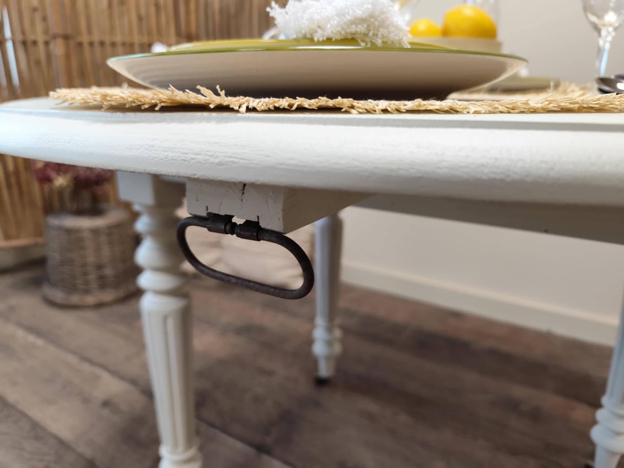 Console/table convertible in mahogany