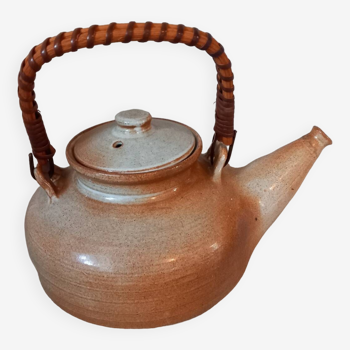 Glazed stoneware teapot