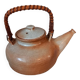Glazed stoneware teapot