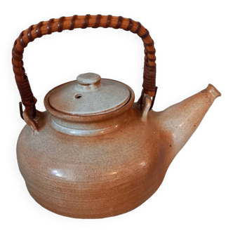 Glazed stoneware teapot