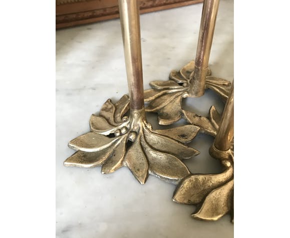 Pair of brass candlesticks