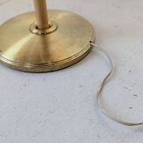 Bamboo and brass floor lamp