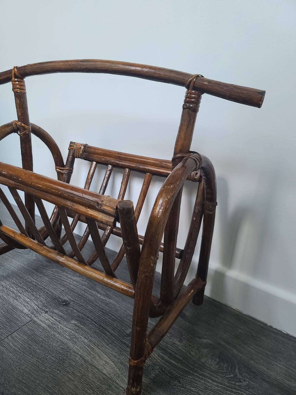 Bamboo magazine rack