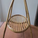 Hand-crafted mid century magazine rack in bamboo, 1960s